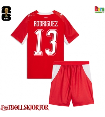 Schweiz Ricardo Rodriguez #13 Hemmakläder Barn VM 2026 Kortärmad (+ Korta byxor)